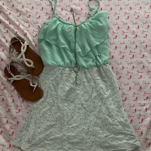 Large seafoam green dress